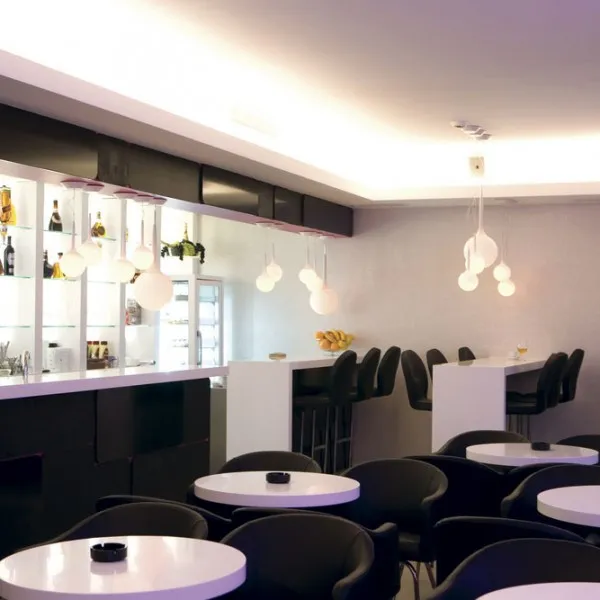Hotel Bar Design - Slab Top White