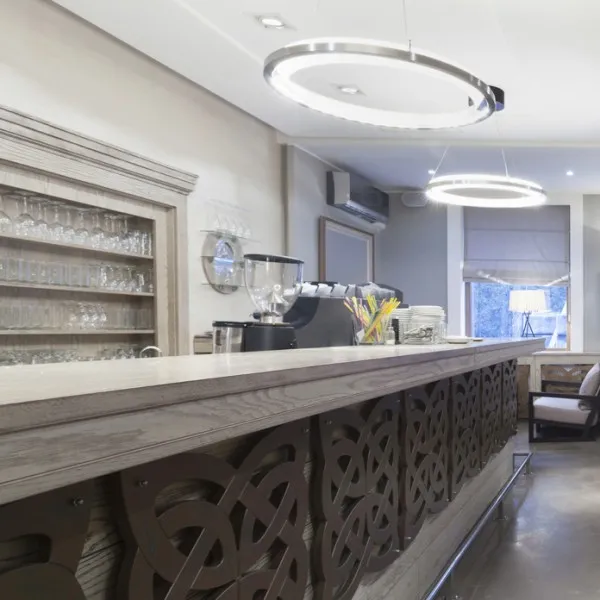 Bespoke Hotel Bar Fretwork Detail