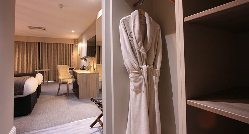 Hotel bedroom fitted wardrobe