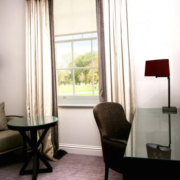 Bespoke Hotel Glass Top Desk & Side Table