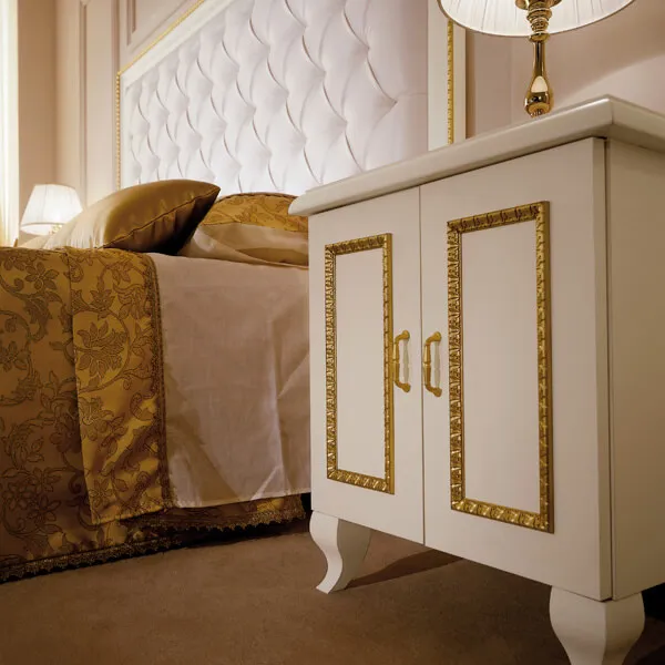 White Boutique Hotel Bedside Table - Paris