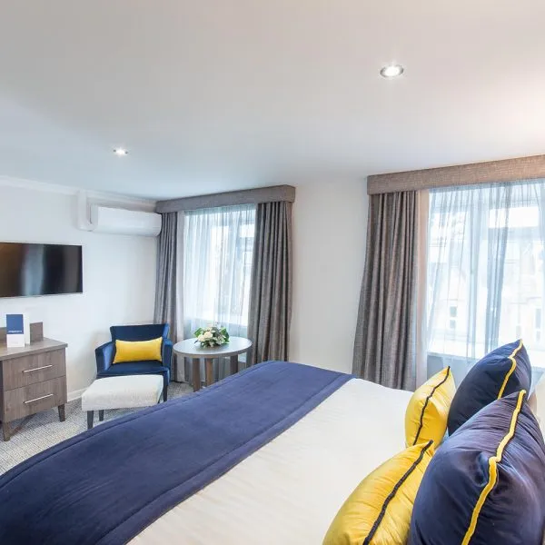 blue and yellow hotel luxury bespoke furniture