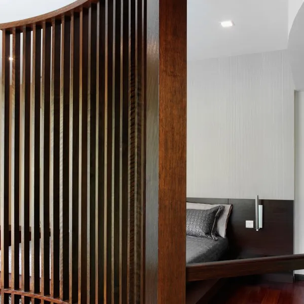 Bespoke Room Divider - Curved Wood