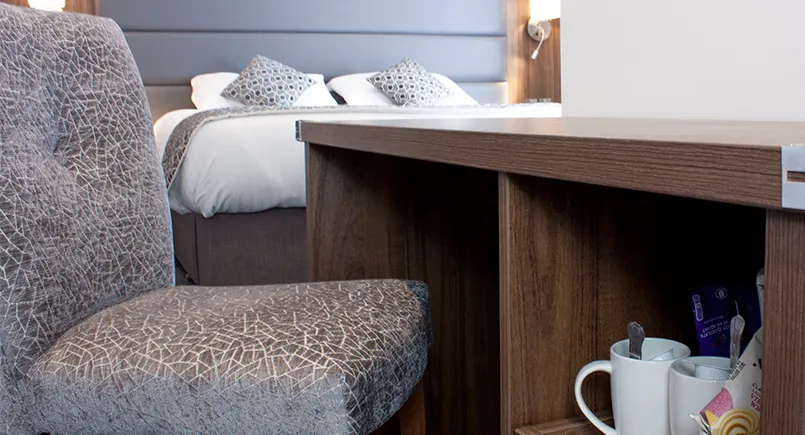 Hotel bedroom tea and coffee making facilities