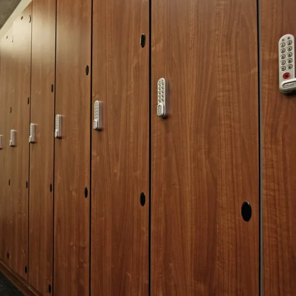 Bespoke Lockers Dark Wood